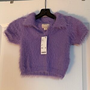 Urban Outfitters Purple Fuzzy Women’s Polo